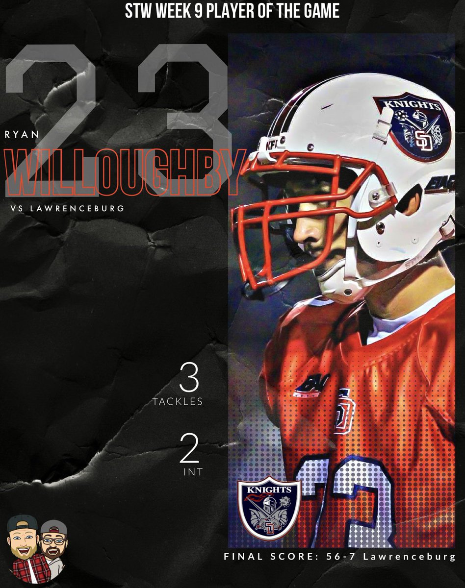 Your next #STW Player of the Game is South Dearborn DB Ryan Willoughby!

Ryan is an absolute BALLHAWK this season, notching two against Lawrenceburg last night

Ryan now has 5 INTs on the season👀

#STW #FNL2021 #SDvsLBURG