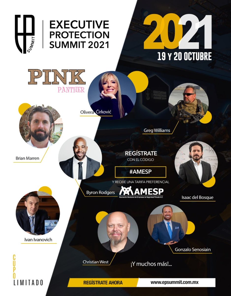 AMESP_oficial's tweet photo. No te pierdas la participación de nuestros asociados Lic. @DuGonzal de #GRIP3 - Lic. @ivanims77 de #AGSGroup e Ing. Isaac del Bosque de #HumanSecurity en el #EPSummit2021 los días 19 y 20 de octubre.
Regístrate con el código #AMESP en https://t.co/C8KaPaXlpV
#SoyAMESP https://t.co/Jf8AV0C92x