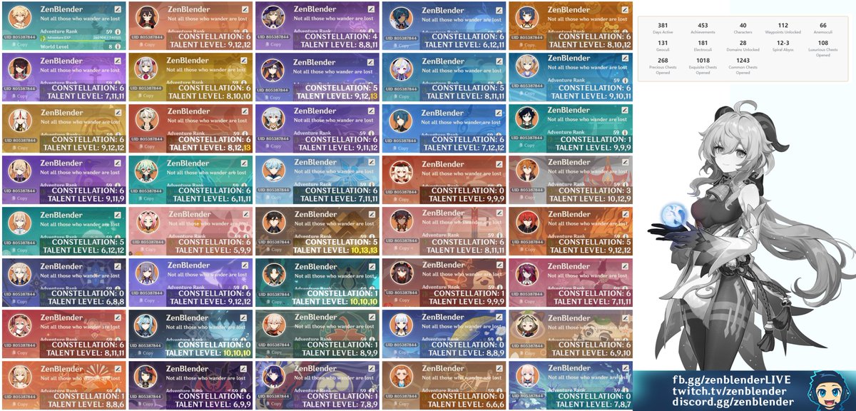 ZenBlenderLIVE's tweet photo. Ganyu rerun when? :<
@GenshinImpact
Got all characters at friendship 10 a few weeks before version 2.2
#GenshinImpact #mihoyo #paimon #zenblender #genshinimpactusa #GenshinImpactph #genshinimpactasia #hoyolab #AR59 #RaidenShogun #discord https://t.co/g0Ir3ryiay