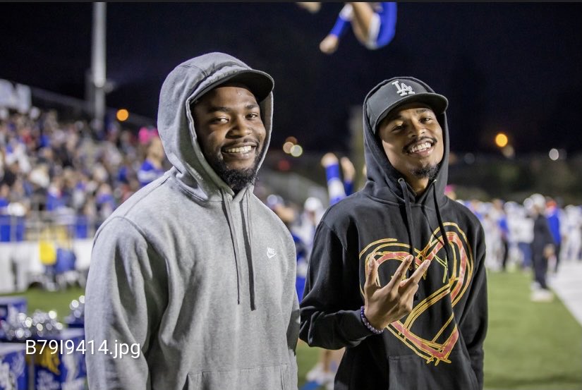 LHHighlanders's tweet photo. Great to have 2015 CIF champions ⁦@MW8__⁩ and ⁦@thatkidprince3⁩ on the sidelines last night! 2 of the best! https://t.co/I3x8Rbg4nj
