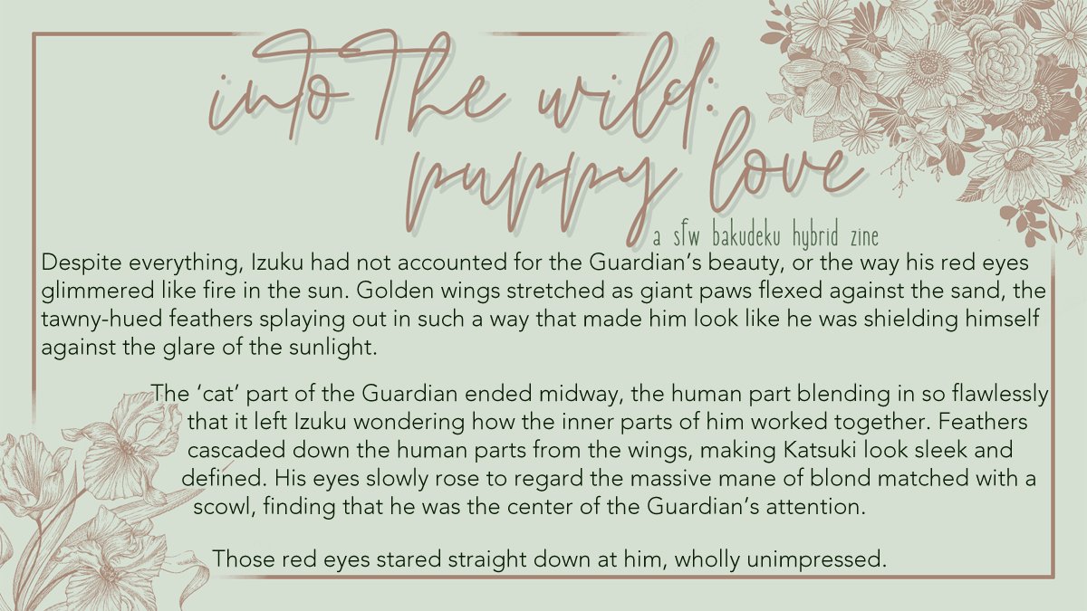Here is my preview for the lovely <a href="/IntoTheWildBkDk/">Into The Wild: A BkDk/DkBk Zine</a> Zine! I had a blast writing this 🥰 Please download the Zine when it comes out, there's so many talented contributors!