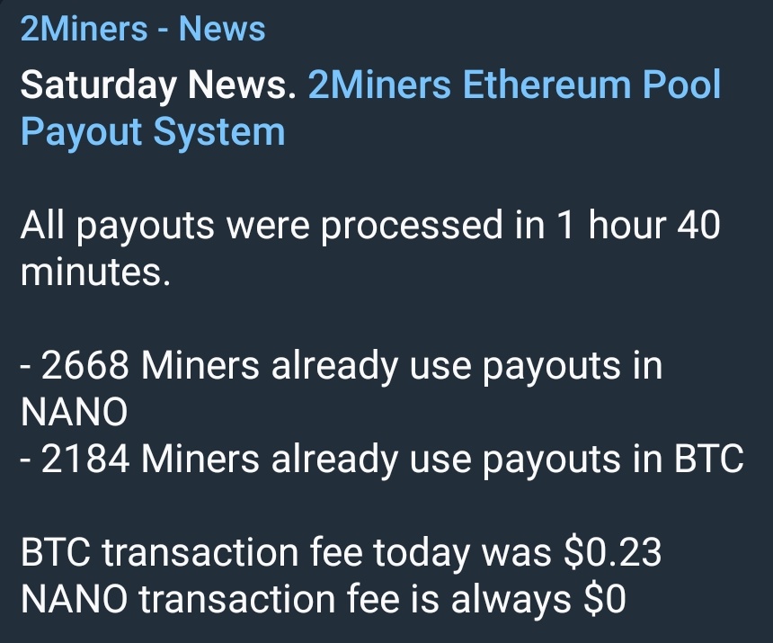 DocumentingNano's tweet image. There had been an argument for why $Nano couldn't succeed: there was no miner interest.

Well...
