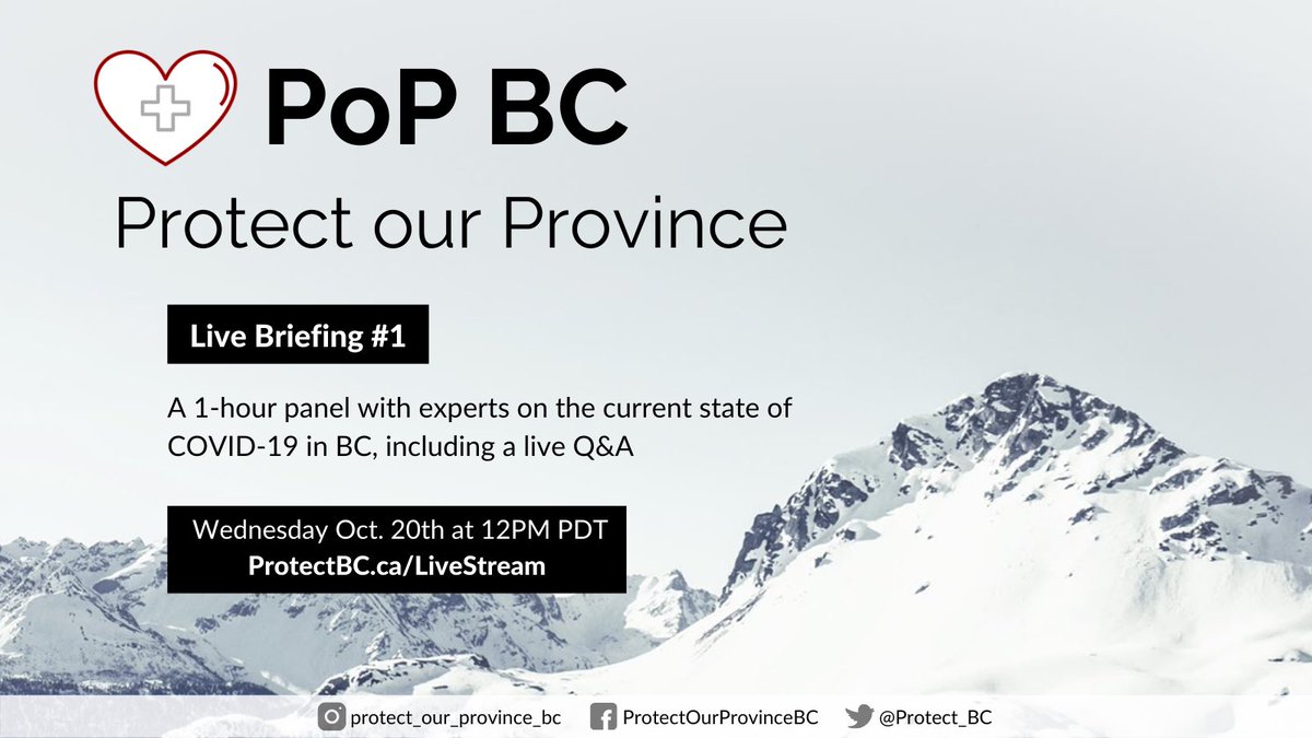 Protect_BC's tweet photo. Announcing our 1st @Protect_BC briefing!

Presenting the science that will help BC to combat #COVID19.

Hear from:
@DrKarinaZeidler @AmyTanMD @VicLeungIDdoc
Michelle Naef, P.Eng

Tune in
Wednesday, October 20
12 noon PST
https://t.co/urbWEKsAbf 

#COVIDisAirborne https://t.co/fKVxOBa2mv