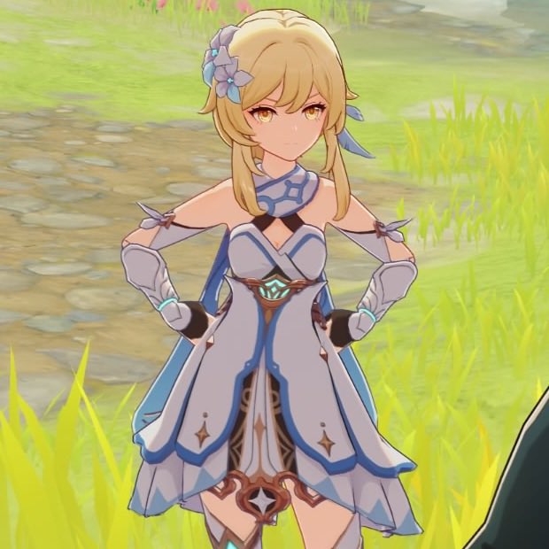 Missing_Kin's tweet image. POV: You did something stupid to get yourself in a life or death situation and traveler comes and judges you. 

A disappointments female had her hands on her hips “Ah… again..? How many times are we going to go through this…?”

#povrp #pov #girp #genshin #screenshot