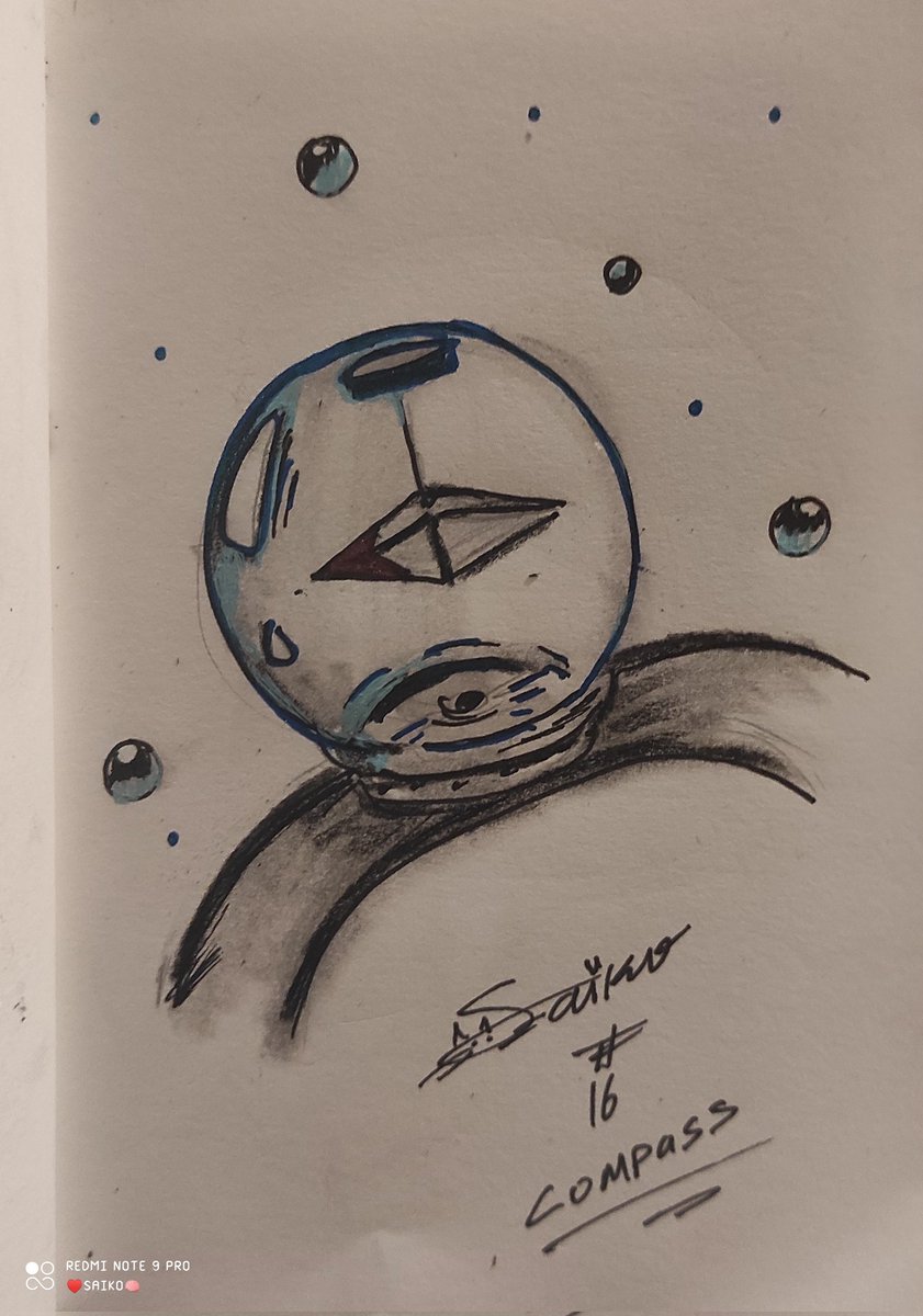 SaikoDlaw's tweet photo. #inktober2021day16 
#inktober2021 
#inktobermexico
#compass https://t.co/739e7YAzHB