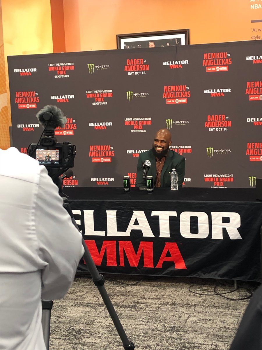 A happy Grand Prix finalist is Corey Anderson. #Bellator268