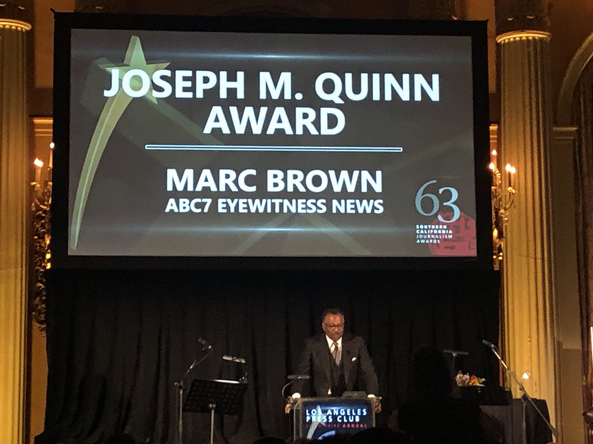 What special occasion for our @USCAnnenberg community to join the @LAPressClub lifetime recognition of @abc7marc . Congratulations to such a fantastic Trojan alum !!! #usc
