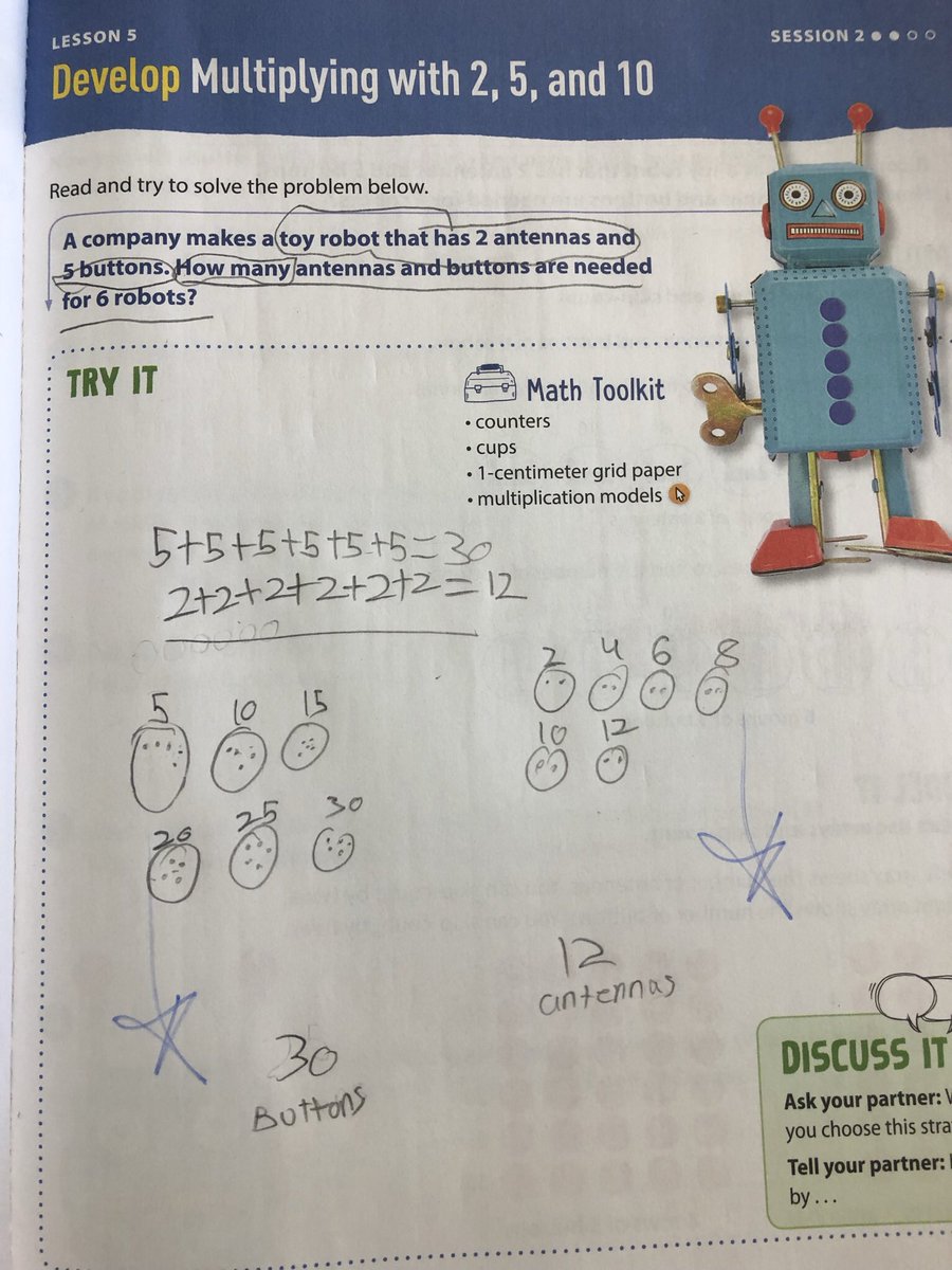 MrsCook_64's tweet photo. We’re becoming word problem wizards! #phwaves #multiplication #thirdgradethinkers @PhillipsAveElem @CurriculumAssoc https://t.co/zLFPadOzKv