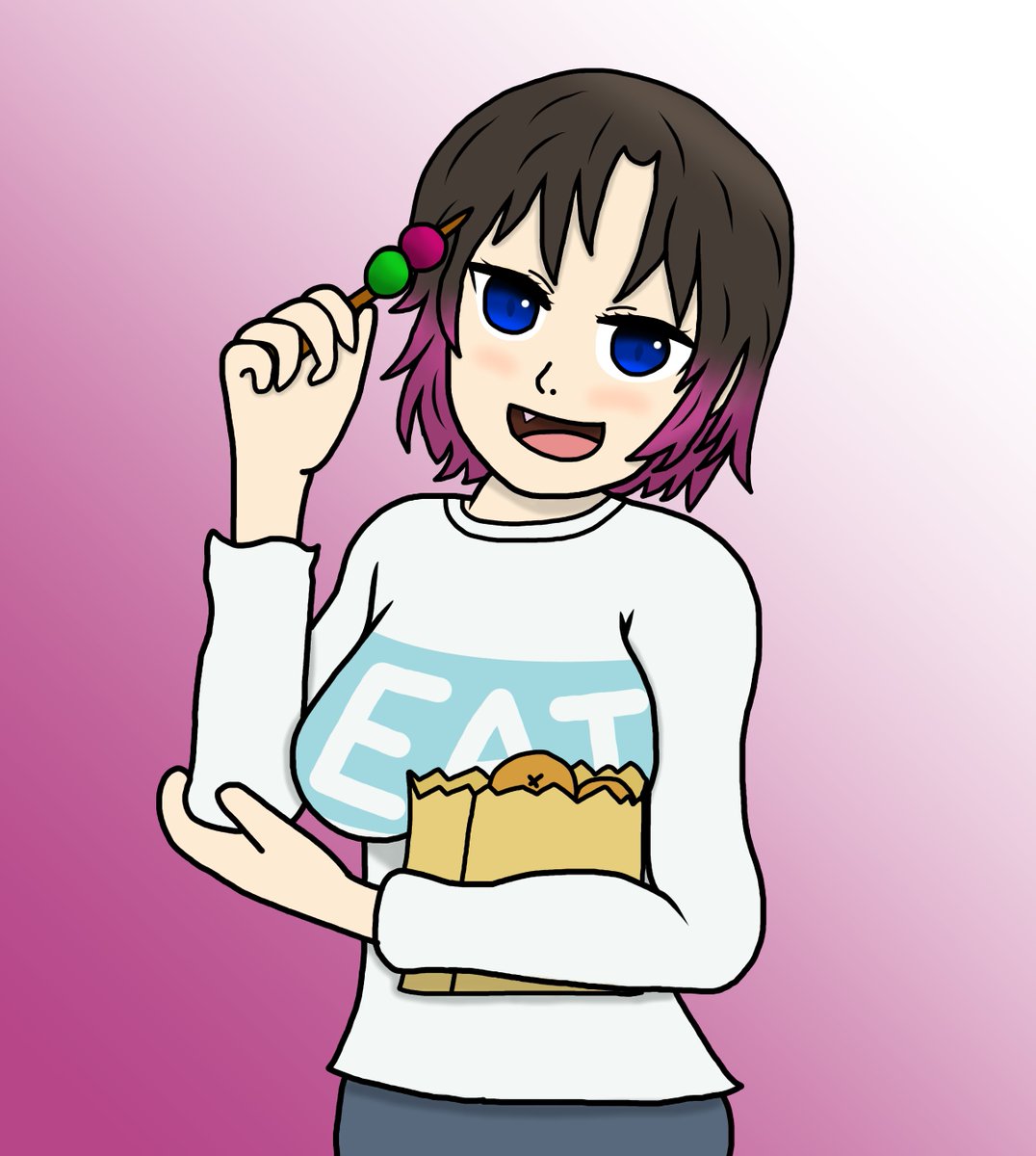 DoodlesDemonic's tweet photo. A well fed Elma is a happy Elma indeed. Look at that smile, she's eaten 50 sticks of Dango today
#Elma #misskobayashisdragonmaid #DragonMaid #DDDraws https://t.co/gcyrWOwit4