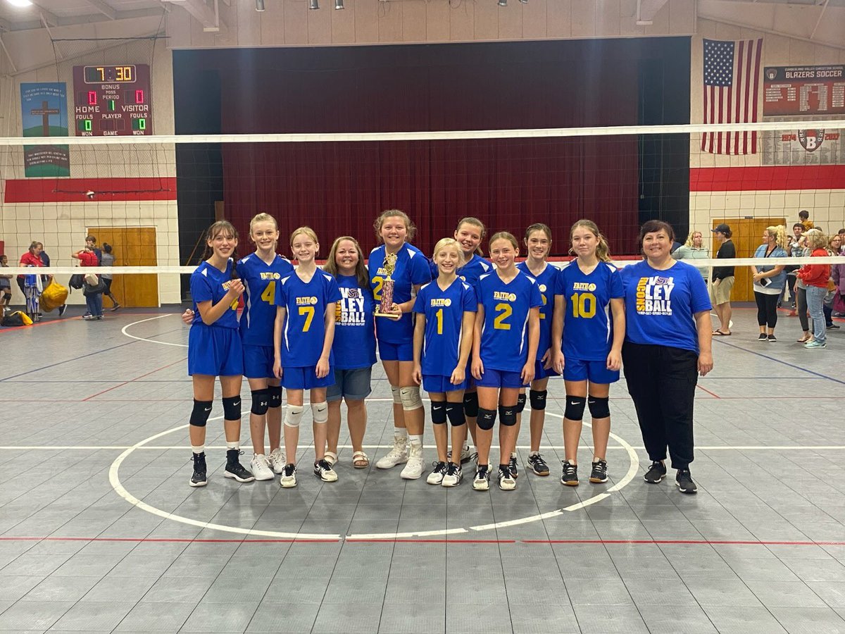 FCAFalconsWV's tweet photo. Congrats to our MS girls volleyball team who brought home the 3rd place trophy in this years Mason Dixon Christian Conference Tournament! Way to go Lady Falcons! https://t.co/9lK7DozPJd