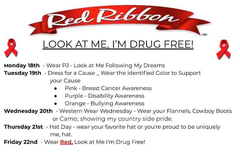 Don’t forget! 
This week is Red Ribbon week! 

We can’t wait to see everyone dressed up! #bettertogether #TheKnightWay