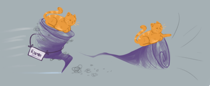 DinobiteGames's tweet photo. 💭Concepting things you might see in a weather department office🏢

Would a cat ride a tornado roomba like this or like this though? 🐱🌪️

#screenshotsaturday #indiegame #gamedev

🎨 @syreanna_ https://t.co/YdNfqntAEn