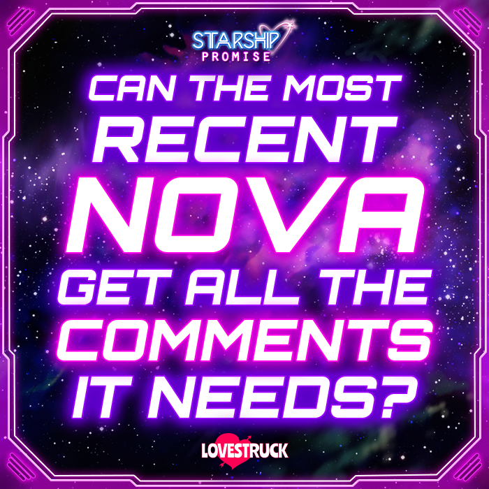 lovestruckgame's tweet photo. Guess what?! If the latest Nova post reaches its goals on all 3 social media platforms, weโll release a special chibi image!
๐Check out Nova with Alien MC Season 1 and comment your thoughts on the story on the other post!๐
#Lovestruck #StarshipPromise #Nova #AlienMC https://t.co/xQx61V3Ro7