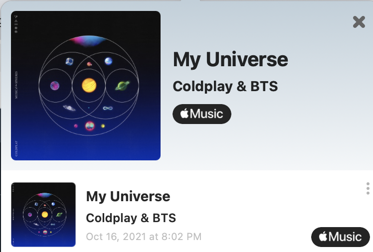 hcohnmit's tweet photo. YES!! Most Requested song in the Universe!!! @BTS_twt and @coldplay on #MostRequestedLive @MostRequestLive this hour!! thanks @OnAirRomeo for playing #MyUniverse!!!
#ButterTheRemix soon too?? https://t.co/xRGqUfTokW