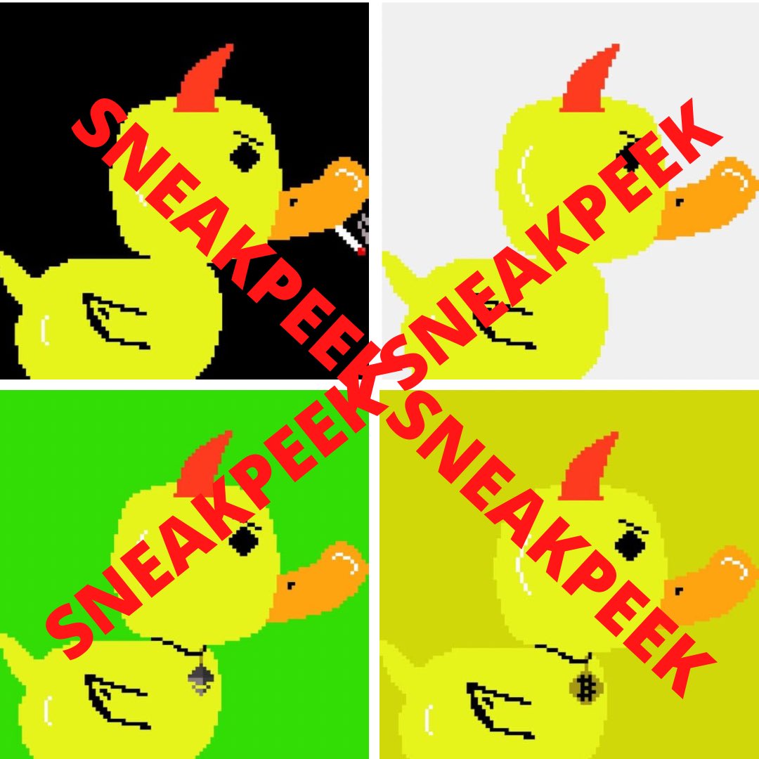 DadFinances's tweet photo. My 2 year old son and I have created an #NFT project we’re calling #DevilDucks he just calls it “quacks”
Drop a follow so you know when the #DevilDucks pond opens.
Will you be a #whale or a #tadpole in the duck pond? https://t.co/A8jXwMh6fX