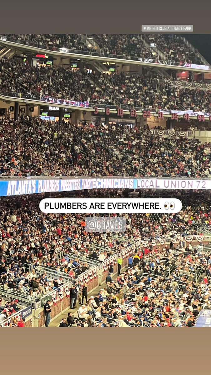 talktothearm's tweet photo. Braves. Atlanta. Plumbers. 💪🏼 https://t.co/j6i8HUJUoj