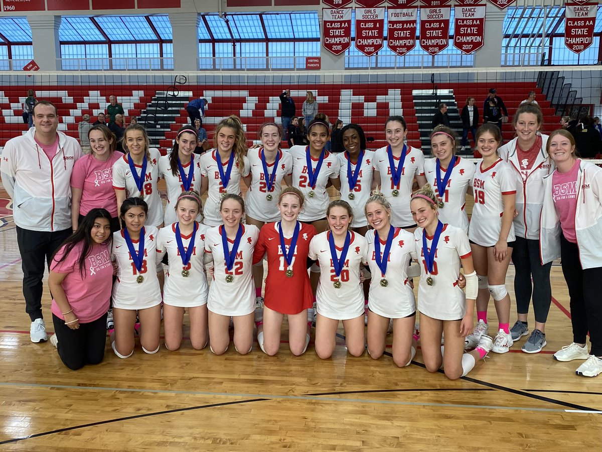 🥇🏐And the BSM Dig Pink Invite Championship comes back home! 🏆🏐

Red Knights took care of business today going 4-0 with victories over New Life, Holy Family, St. Cloud Cathedral, and #8AAA Holy Angels! #gold #digpink🎀