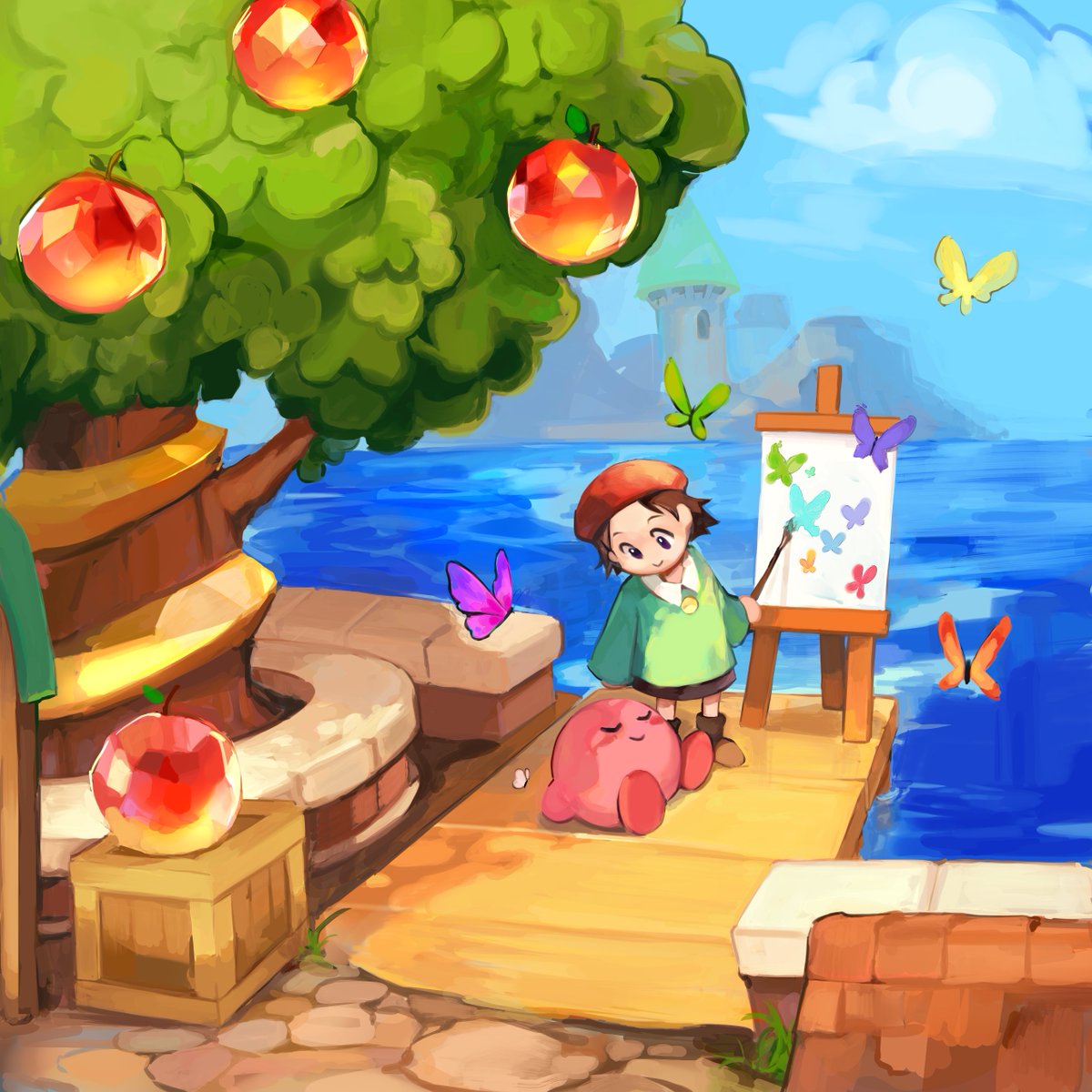 linktoo_doodles's tweet photo. my piece for @kirbyfanzine Shaped Like A Friend!! the bundle was absolutely delightful, thank you so much for having me! https://t.co/lW9P2D0FHf