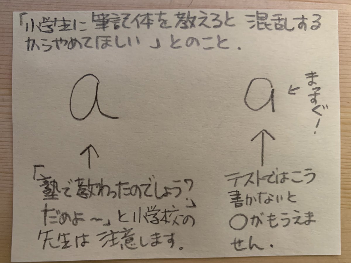 小学生にアルファベットの筆記体を教えると混乱するからやめてほしい と塾に要請する小学校がある という話 Togetter