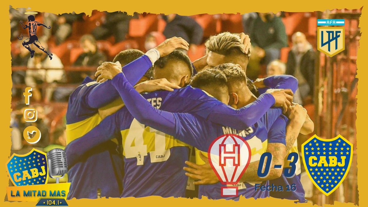 lamitadmas104's tweet photo. 📌Boca arrasó a Huracán en Parque Patricios y no acusó recibo de la derrota superclásica.📌

⚽Lanús, Huracán y que sigan viniendo. Almendra, Vázquez y Rojo fueron los goleadores de un partido donde el Xeneize pudo sacar mayor ventaja.⚽

#LaMitadMas104 https://t.co/fkNW9EpPcN