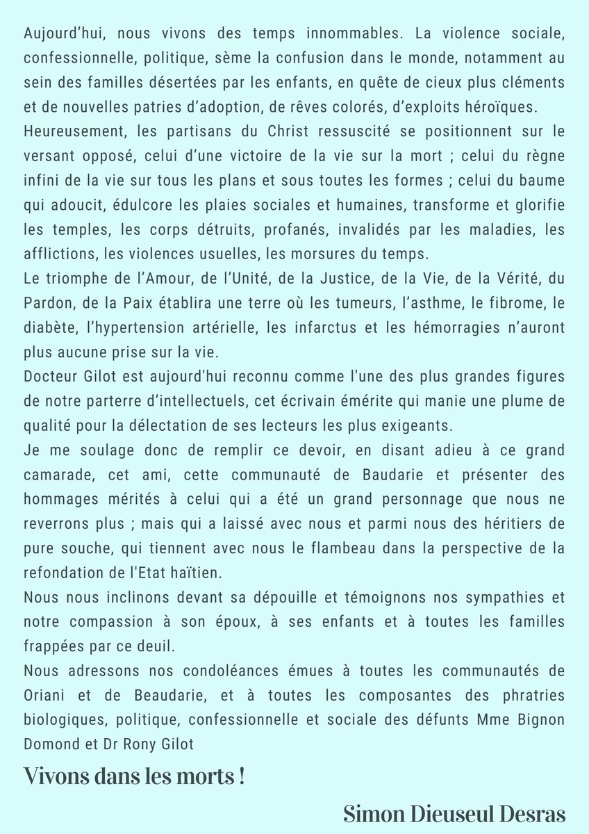 SDesras's tweet photo. « Il y a quelque chose de plus fort que la mort, c’est la présence des absents, dans la mémoire des vivants. » Jean d’Ormesson https://t.co/vtd3X1sSg8