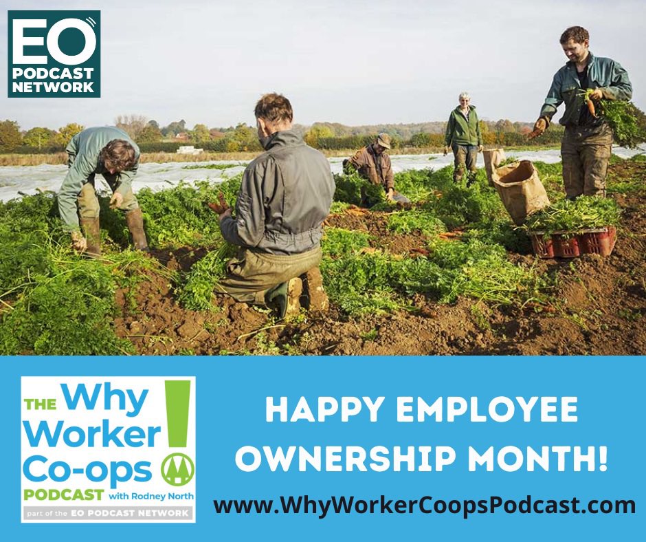 EO_VictoriaH's tweet photo. Happy Employee Ownership Month from the Why Worker Co-ops Podcast! ๐
You can see the most recent podcast from host Rodney North at https://t.co/qZ0Xsjg3M5 !
#EsOp #employeeowned #employeeowner #employeeownership #coops #EOPodcastNetwork #whyworkercoops #employeeownershipmonth https://t.co/MmTeWSfdkV