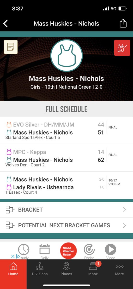 2 wins today! Great job Huskies!