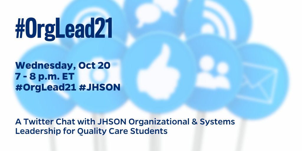 kmciltr1's tweet photo. Welcome! Reminder to always use #OrgLead21 #JHSON when you post and reply. https://t.co/OVhEXfc0XE