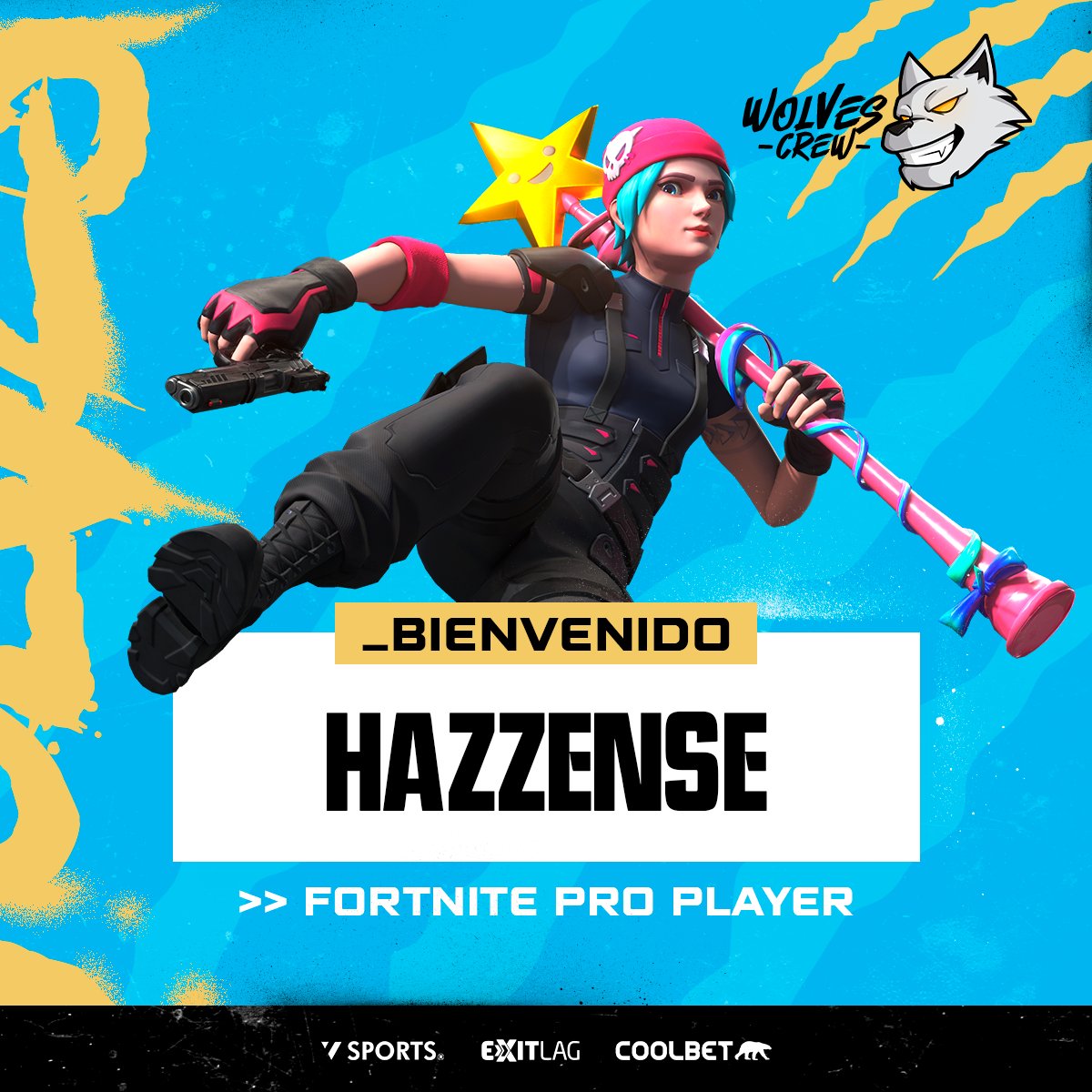 wolvescrewpe's tweet photo. Estamos felices de que la familia siga creciendo, en esta oportunidad queremos dar la bienvenida a @hazzense  quien se une como jugador de fortnite en esta nueva temporada

#wolvescrew #fortnite https://t.co/rDbMUiAYJg