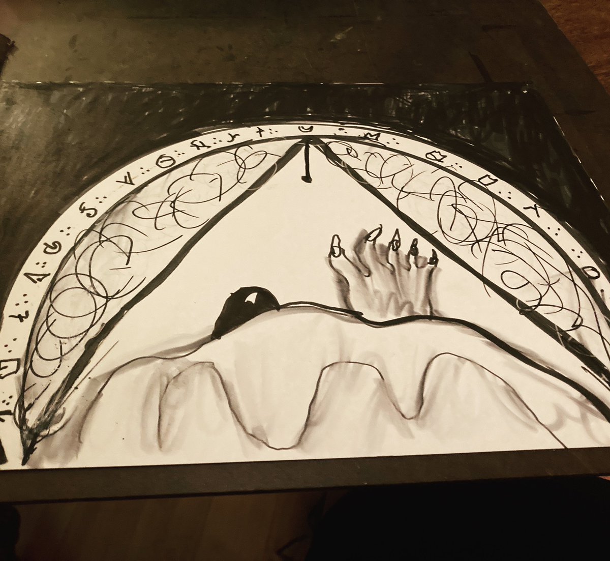 Aeion's tweet photo. Inktober Day 16, Word:Compass Title:Compass of my Curse. #inktober #inktober2021day16compass #Ink #markers #Micropens #Cthulhumythosmagic #wilburwhateley #Mythoswizard #Dunwichhorror #Lovecraft https://t.co/UCv8Xlvxv7