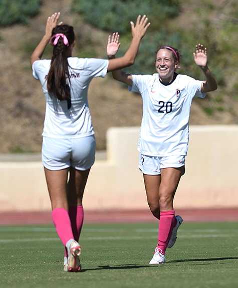 PepperdineIT's tweet photo. The fourth-ranked Pepperdine Women's soccer team survived a rough afternoon in Malibu against Gonzaga, winning 3-0. @WavesSoccer https://t.co/q2PjVoqgps