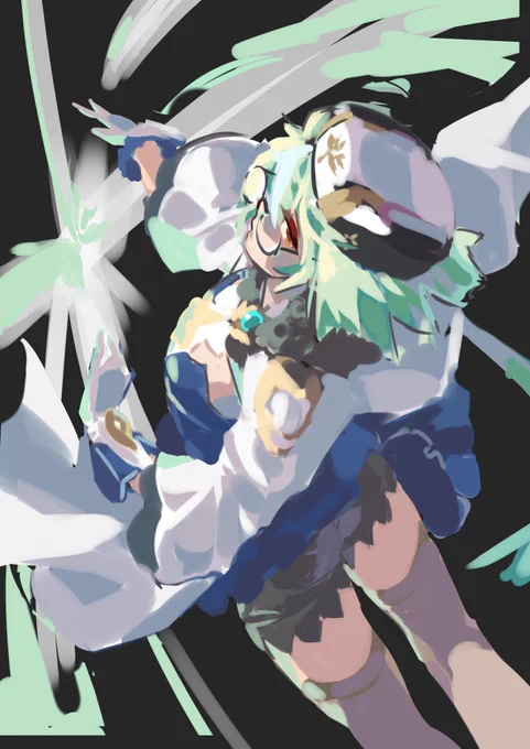 原神のスクロースちゃん描いてるラフじゃよ 