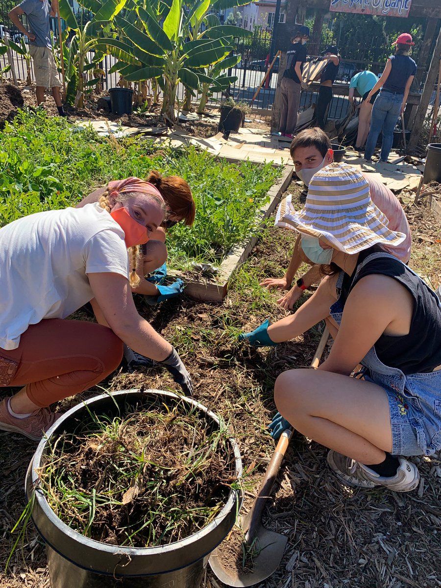 Oxy’s Food Justice Month trips are off to a great start with a volunteering event at CSU/EXPO Urban Mini Farm!
