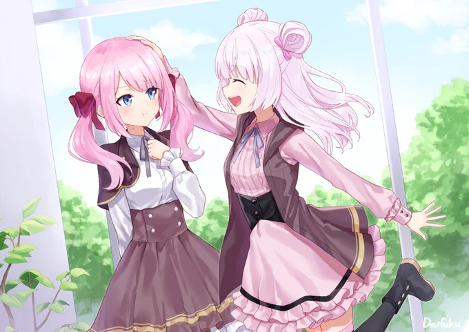 skeb納品しました!ラスバレの灯莉ちゃんと定盛ちゃんです!ご依頼ありがとうございました! 