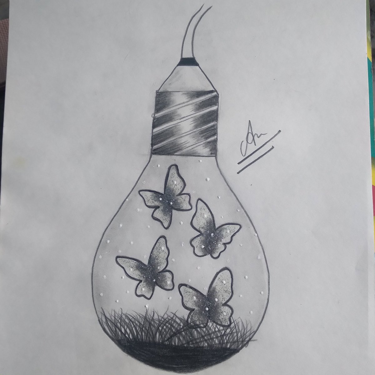 Anviya2020's tweet image. Creative light bulb drawing /Butterflies are flying in the bulb

#drawingbook #blendingstump #apsaramattmagic #apsaramattmagicpencil #apsarapencil #apsaraeraser #apsarasharpener #3bpencil #8bpencil #5bpencil #brush #whitewatercolors #silverglitter #nipasartgallery