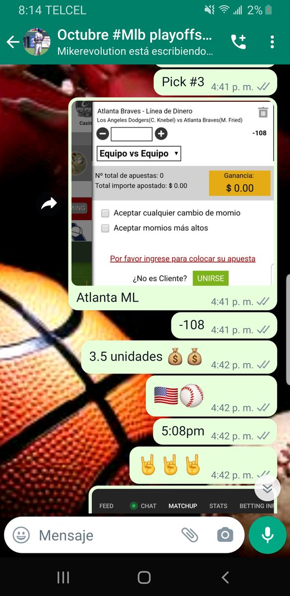 JoeSanchez333's tweet photo. Día  perfecto en gruposs

10 unidades en mlb🇺🇸⚾️

Y 15 en ncaaf

25 unidades en el sabaditooo
Ooooloooovorgooooo💰💰💰💰💰💰💰💰💰
Me encantannnn los fines de semanitaaaaa

Putoooo moustrooo alvvvvvv😉😉😉😉😉😉😉

#mlbitsmine ⚾️🇺🇸 https://t.co/OMFwqe3MJ2