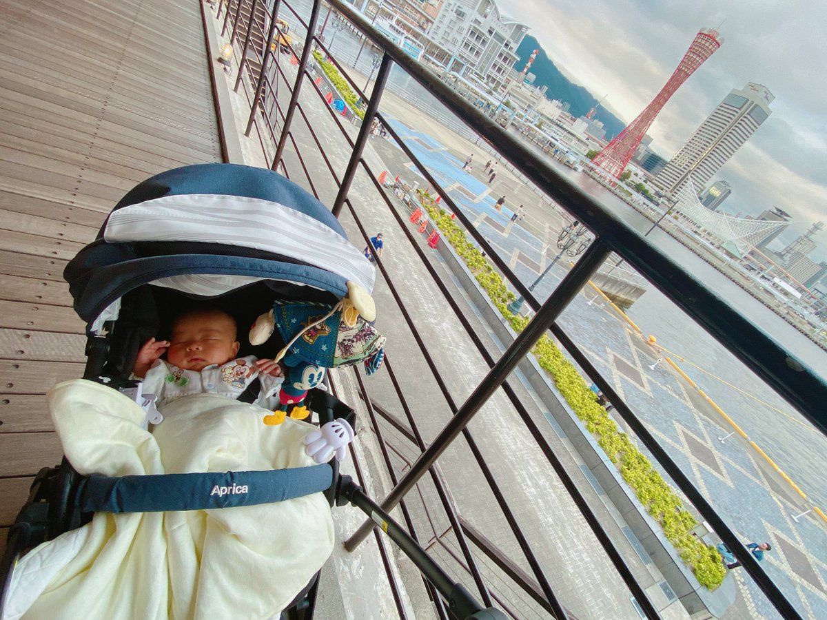 sRctnari's tweet photo. ベビーカーデビュー👶🏻🚗💛
ポートタワーのライトアップも見れた🥰✨
久しぶりの神戸良きすぎた。 https://t.co/dNsAy6bg6G