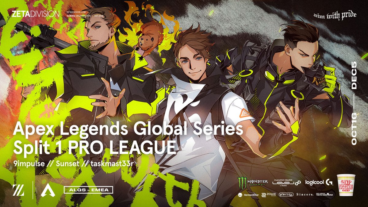 AIMWITHPRIDE's tweet photo. ⚡『Apex Legends Global Series:Split 1 Pro League - EMEA』

WEEK1 // Group D-A
6 Games

10/18 00:00~(JST)
10/17 17:00~(CEST)

“Burn it ALL.”

📺Stream
https://t.co/0JJI6uv8Mq
https://t.co/GyHz6jq5BR
https://t.co/5CxY7Gik3i

📃
https://t.co/YbrHnOMQ38

#ZETAWIN #ALGS https://t.co/rMtGrHQVRM
