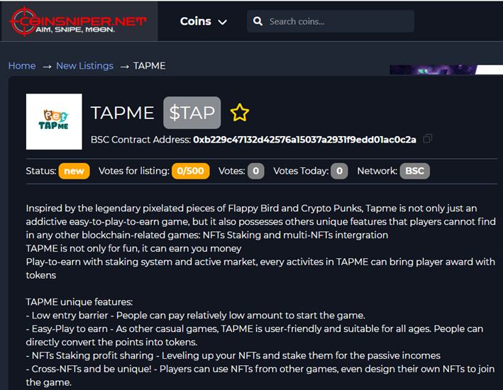 Pet_Tapme's tweet photo. 🏆We need more votes from you, please kindly help us get top 1 on https://t.co/Y92kbqmoph

✅https://t.co/jFKUINu4Vk https://t.co/lhVOFTSSQO