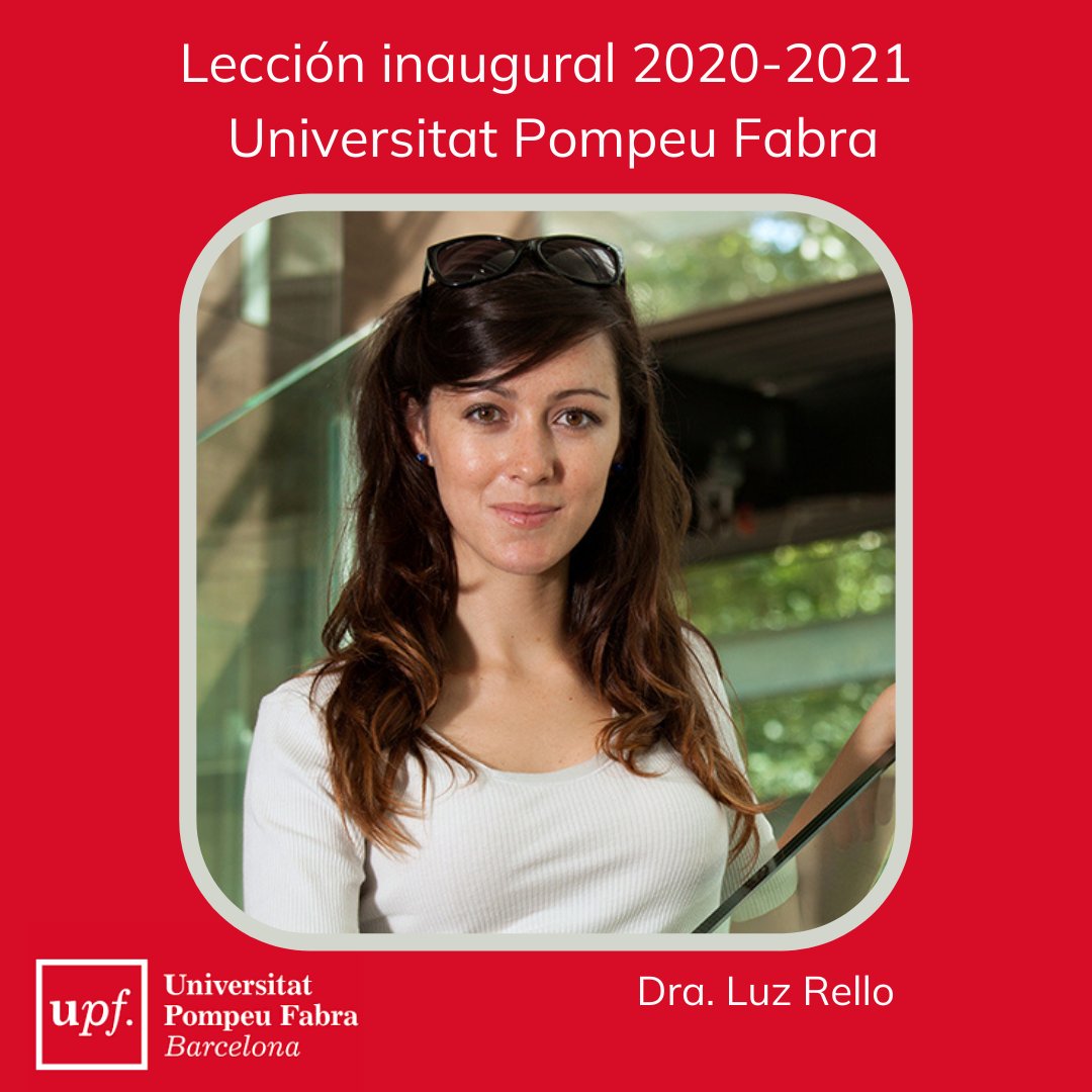 El 18 de octubre a las 12:00, <a href="/luzrello/">Luz Rello</a> pronunciará la lección inaugural del nuevo curso de la <a href="/UPFBarcelona/">UPF Barcelona</a>: “El valor de los errores, en la investigación y en la vida”.
Podrás verlo en directo a través de la web de la #UPFBarcelona y de sus redes sociales #InauguracióUPF.