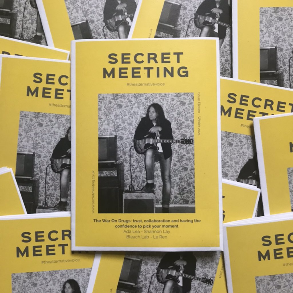 scrtmeetingblog's tweet photo. Say hello to Issue 11! 👋🏻 

Ft. an exclusive cover interview with @thewarondrugs

+ 
@adaleamusic
@shannonlaymusic
@bleach_lab
@secretlyfurious

On sale/subscribe: https://t.co/FAABXJdkCd 

A special thank you to @handinhive, &amp; all our writers! 💛 https://t.co/AWLxf81j4d