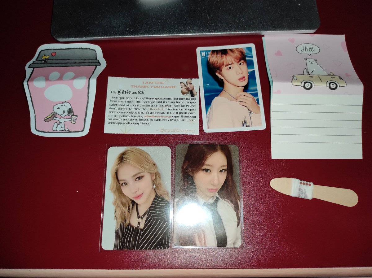 itzbaecon's tweet photo. 💌💌💌
Ryuryeong Withfans R3 PCs arrived. Thank you @ryufowyou for this. Smooth transaction. To the next budol :)
#feedbacksfowryu https://t.co/iPH3yviufJ