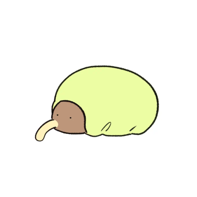 いきなり寒くなった日のキーウィ 