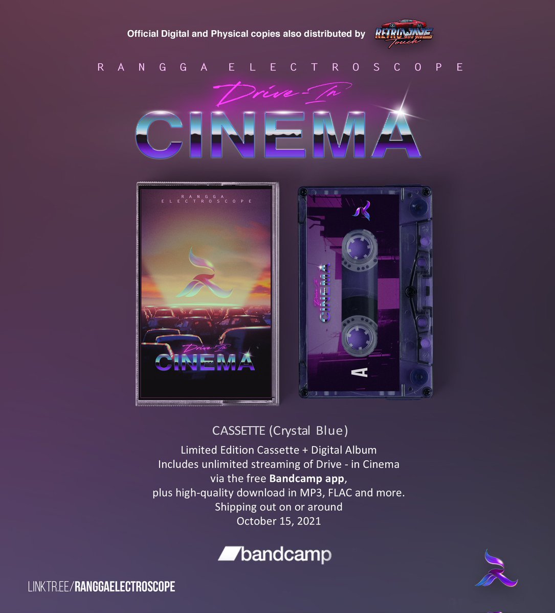 RanggaElectros's tweet photo. Hi #synthfam 😎 Rangga Electroscope 'Drive-in Cinema' Physical Album (Cassette,Cds and Mini Disc) Now in Stock! Worldwide Distributed by @retrowavetouch Link in My Bio #ranggaelectroscope #driveincinema #synthwave #retrowave #synthwaveindonesia #synthwavemusic #synthwavealbum https://t.co/MzoQb28g5C