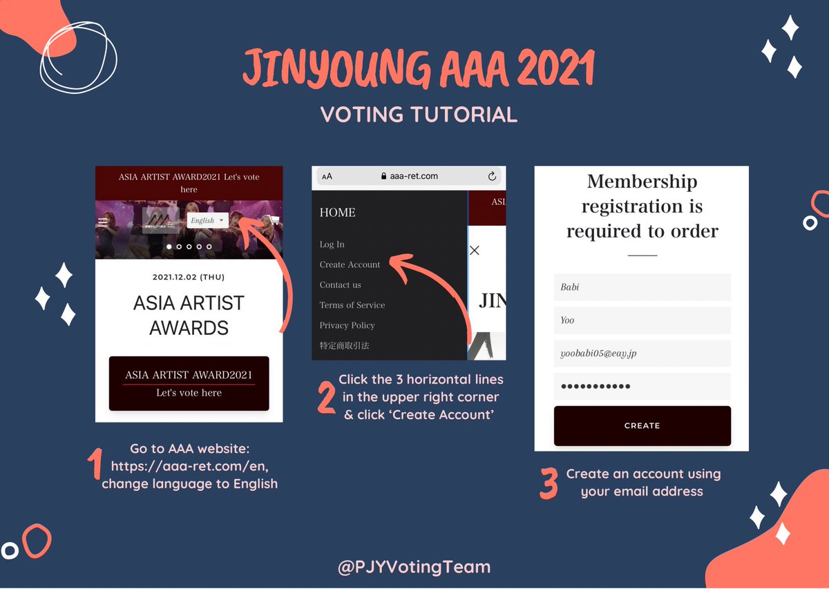 PJYVotingTeam's tweet image. [🗳] ASIA ARTIST AWARDS 2021

Vote for Jinyoung in the Male Actor Category. Please refer to the attached tutorial. 🙏🏻

💚 Prelims: Oct 17-19, 2021
💚 Semi Finals: Oct 21-28, 2021 
💚 Finals: Nov 1-15, 2021

📎 aaa-ret.com/en/a/artists/j…

#Jinyoung #진영 #GOT7 @GOT7Official