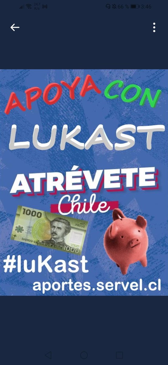 ro_syyy's tweet photo. 🔷El único candidato q le aportamos nosotros, te invito a apoyar desde 1 lukita es bienvenida para @joseantoniokast si crece en seguidores q crezca en #LuKast para q siga recorriendo Chile vamos patriotas! 🇨🇱💪🇨🇱👏👏 https://t.co/DvaJdSQaaj
Comparte! gracias 🌹
@melnicksergio https://t.co/hhYIYMyB7h