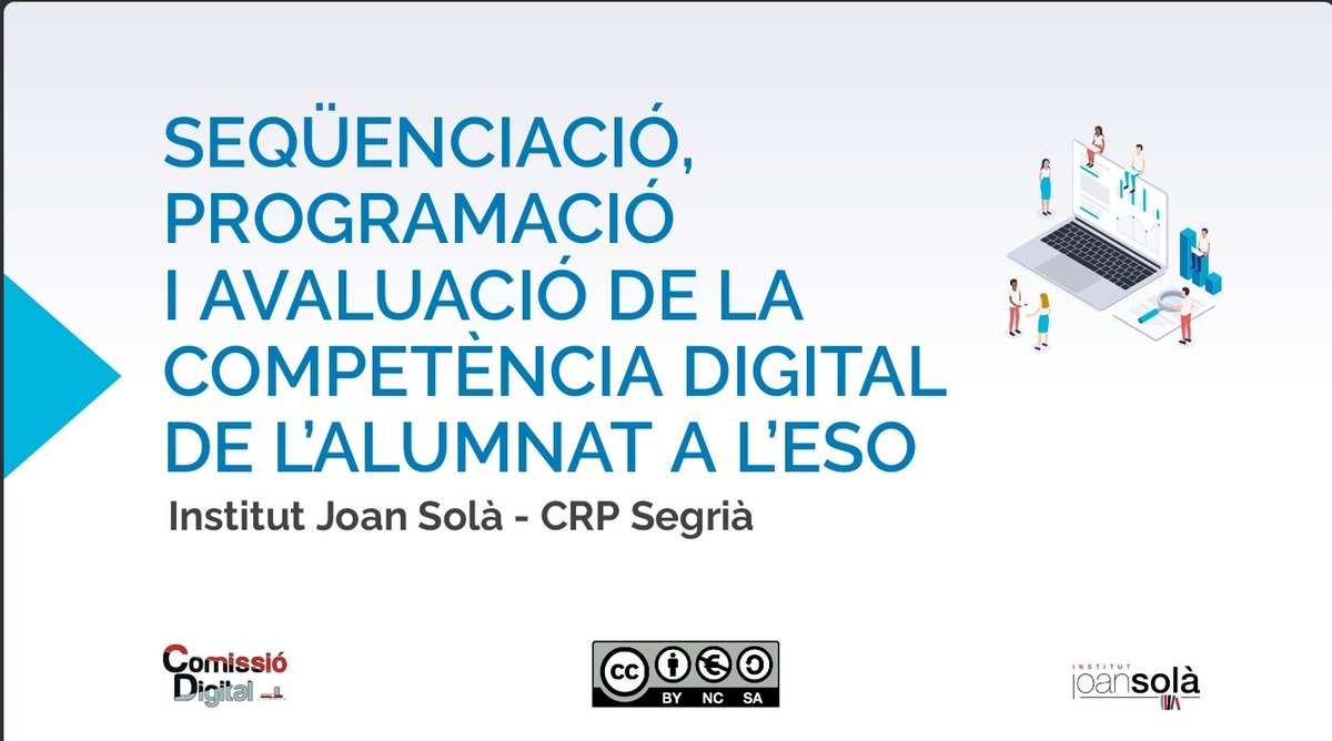 ComissioDigital's tweet photo. Dijous passat vam estar treballant la #seqüenciació de la  #competènciadigitalalumnat amb els companys/es de l'@INSJoanSola.
Un gran equip amb un gran projecte de centre i moltes ganes d'avançar.
Moltes gràcies per una acollida tan bona.
@CRPSegria @J_Cortada https://t.co/wUHngbjda6