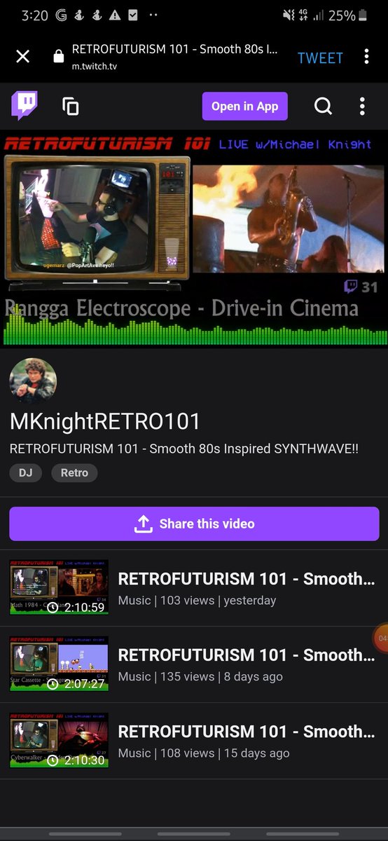 RanggaElectros's tweet photo. Huge Thanks for playing 'Drive-in Cinema' last night Sir, @MKnightRetro101, RETROFUTURISM101 🙏🙏🙏 #synthwave #ranggaelectroscope #driveincinema #synthwaveindonesia #retrowave #synthfam https://t.co/JJtu3XpICL