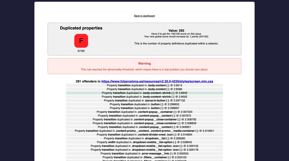 carmenansio's tweet photo. #webperf #css #cssaudit
Herramienta gratuita para que podáis auditar la performance de cualquier web.
También podréis medir la complejidad del CSS, con info práctica sobre cómo resolver cualquier problema. 👇
https://t.co/8BddQLBRYW https://t.co/7ogIDSthBp