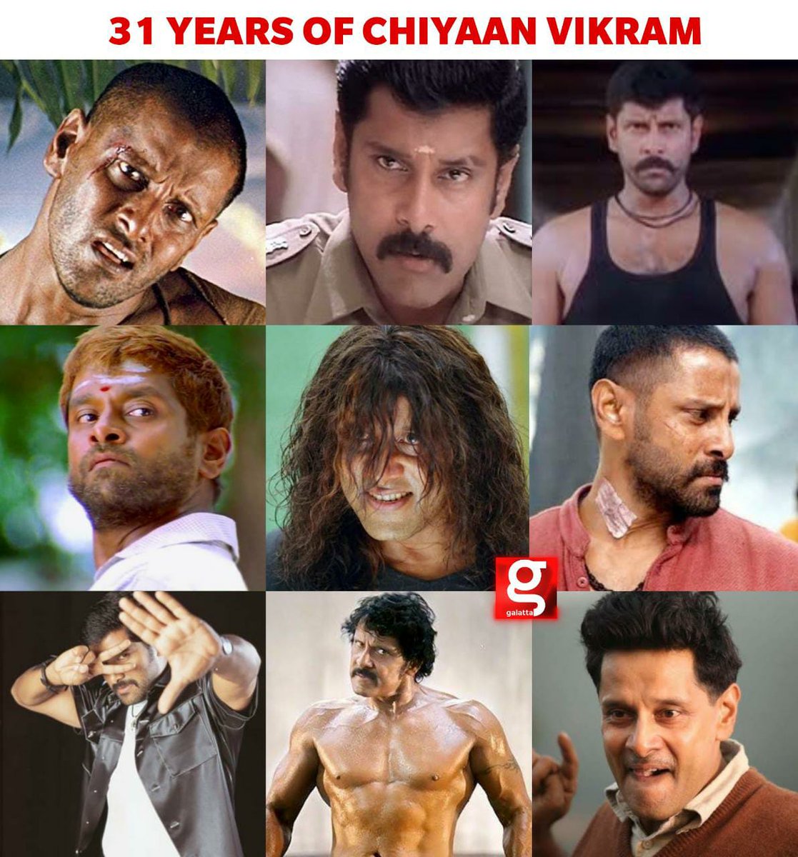 galattadotcom's tweet photo. #31YearsOfVIKRAMmastery!🔥😍
#ChiyaanVikram #31YearsofVikram https://t.co/BVlkRTZoaf